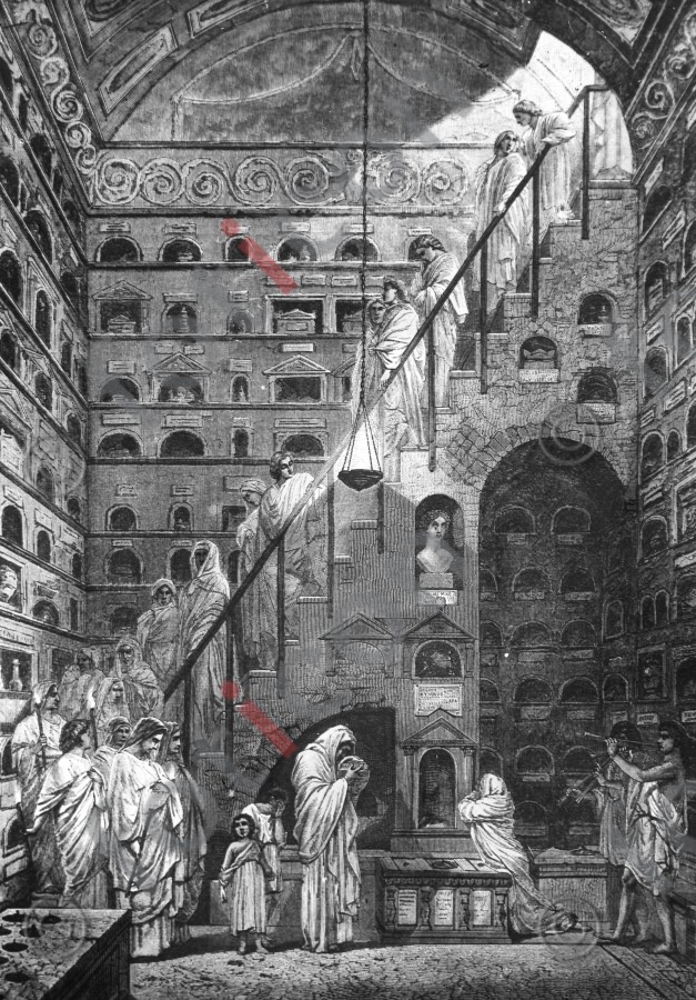 Columbarium in Rom | Columbarium in Rome - Foto simon-107-002-sw.jpg | foticon.de - Bilddatenbank für Motive aus Geschichte und Kultur